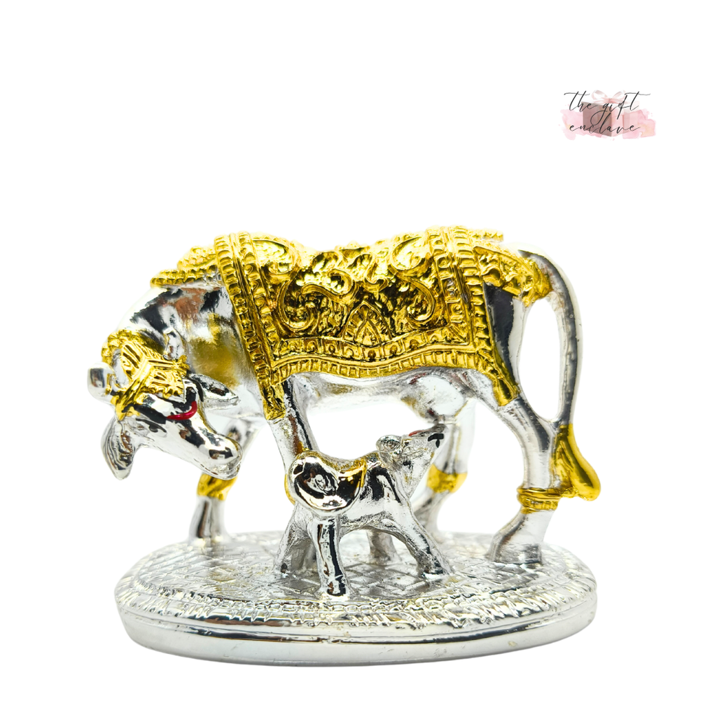 Kamdhenu Cow and Calf Idol