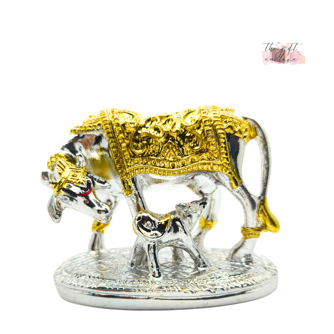 Kamdhenu Cow and Calf Idol