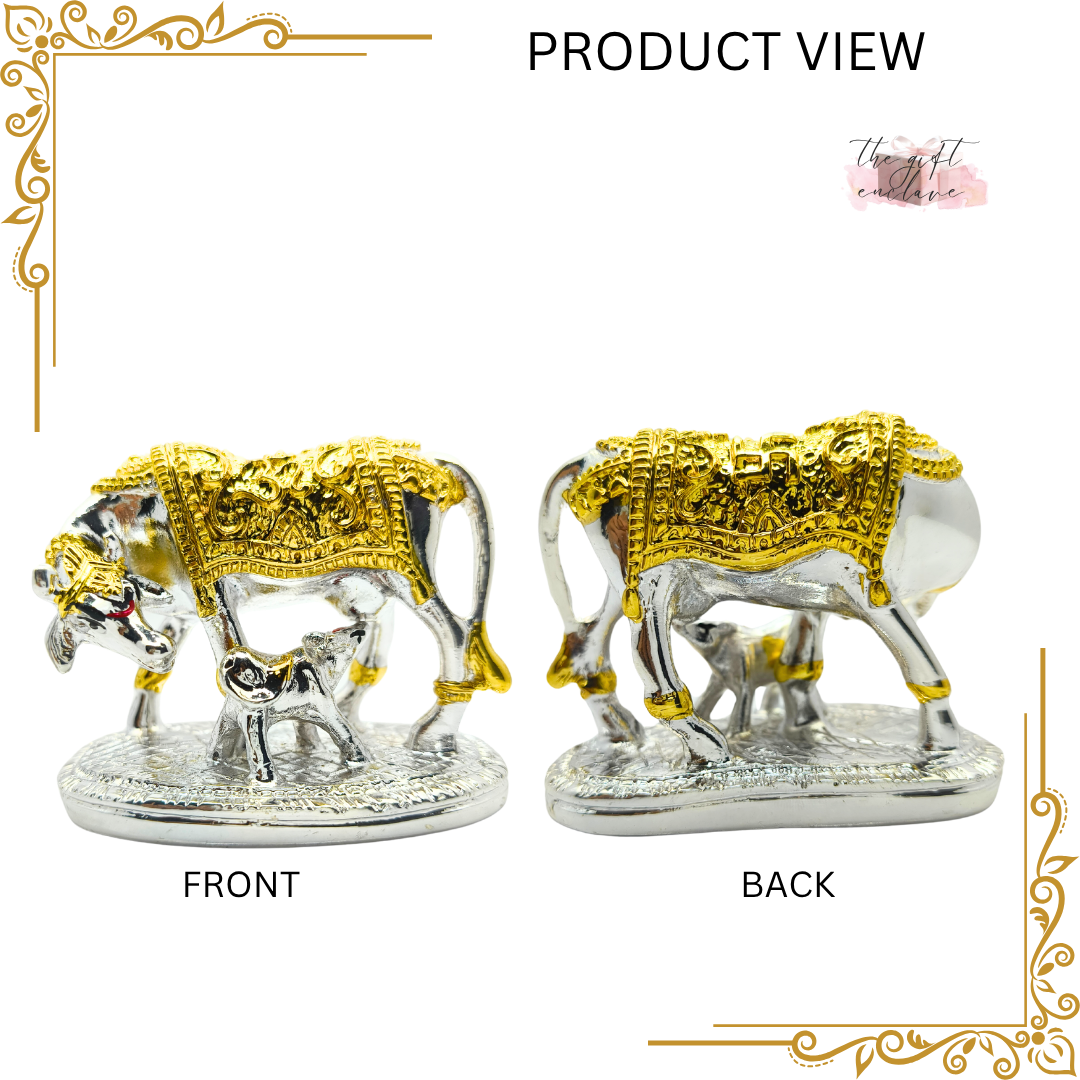 Kamdhenu Cow and Calf Idol