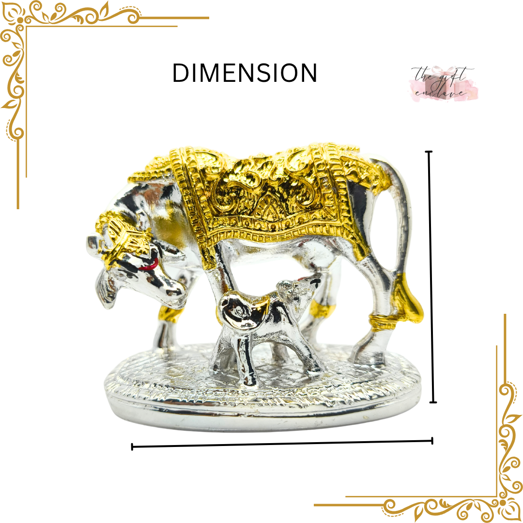 Kamdhenu Cow and Calf Idol
