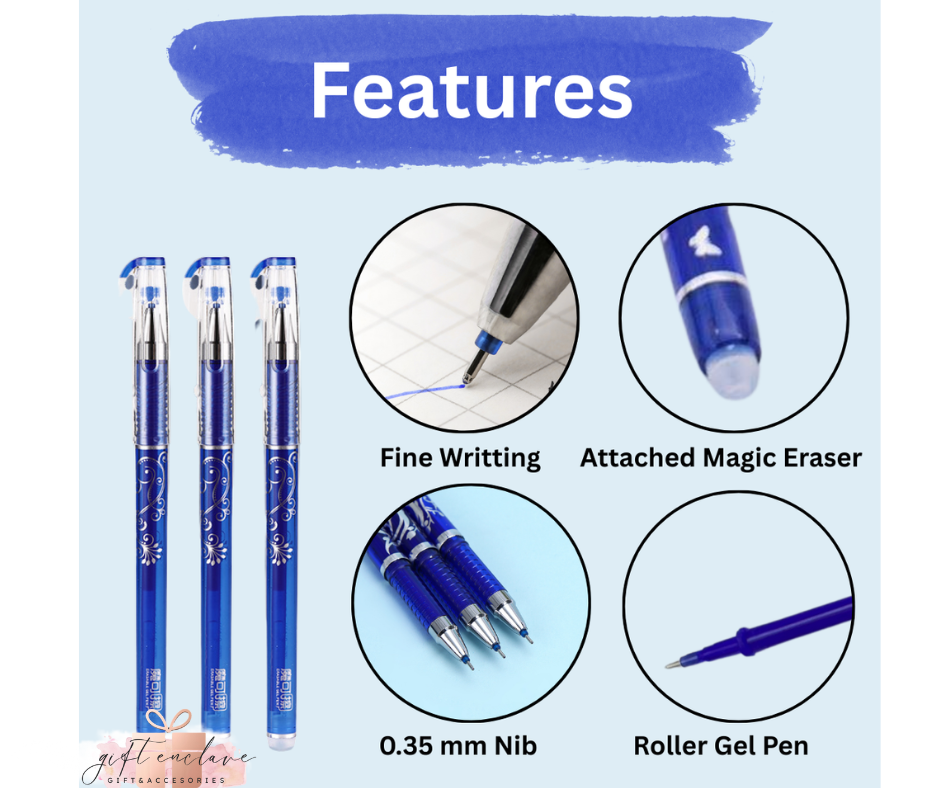 Erasable Pen (blue) pack of 12