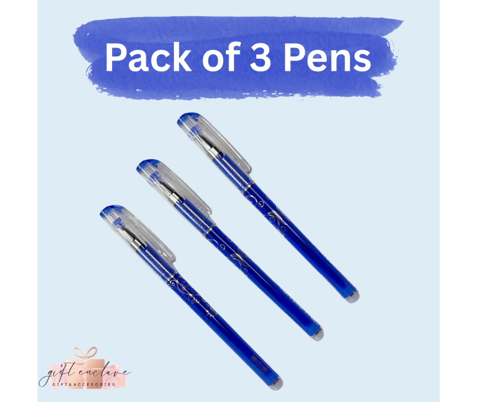 Erasable Pen (blue) pack of 3