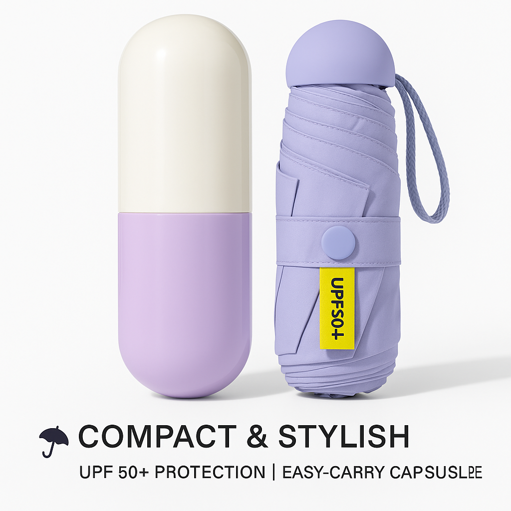 Mini Capsule Umbrella with Case